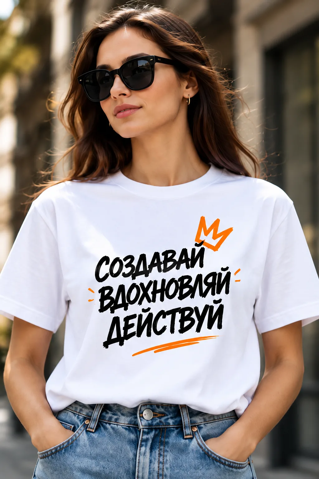 Футболка с выразительной типографикой