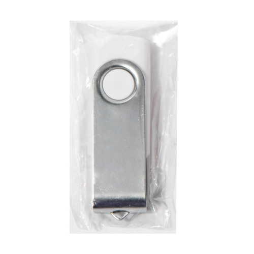USB flash-карта "Dot" (8Гб), белый, 5,8х2х1,1см,пластик металл (белый, серебристый)