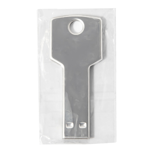 USB flash-карта KEY (8Гб), серебристая, 5,7х2,4х0,3 см, металл (серебристый)