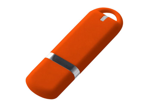 USB-флешка на 8 ГБ с покрытием soft-touch, оранжевый