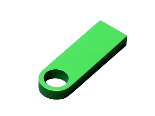 USB 2.0-флешка на 8 Гб с мини чипом и круглым отверстием, зеленый