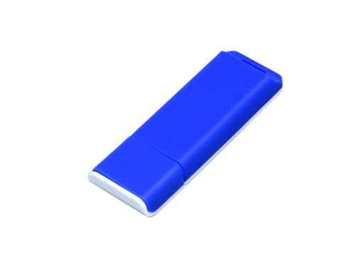 Флешка прямоугольной формы, оригинальный дизайн, двухцветный корпус, 4 Гб, синий/белый