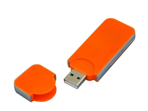 USB-флешка на 4 Гб в стиле I-phone, прямоугольнй формы, оранжевый