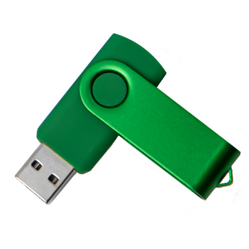 USB flash-карта DOT (16Гб), зеленый, 5,8х2х1,1см, пластик, металл (зеленый)
