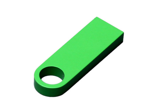 USB 2.0-флешка на 512 Мбайт с мини чипом и круглым отверстием, зеленый
