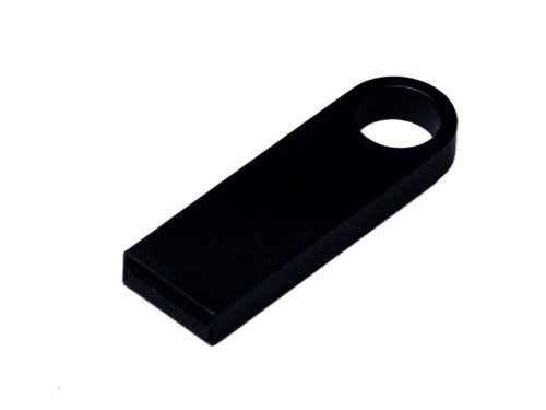 USB 2.0-флешка на 32 Гб с мини чипом и круглым отверстием, черный