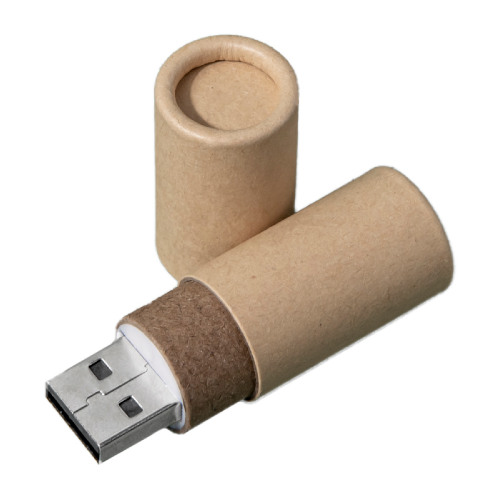 USB flash-карта TUBE (8Гб), натуральная, 6,0х1,7х1,7 см, картон (натуральный)