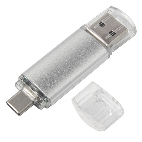 USB flash-карта ASSORTI OTG Type-C (16Гб) (серебристый)