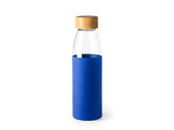 Бутылка стеклянная NAGAMI в силиконовом чехле, 540 мл, прозрачный/королевский синий