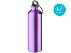 Алюминиевая бутылка для воды Oregon объемом 770 мл с карабином - Пурпурный