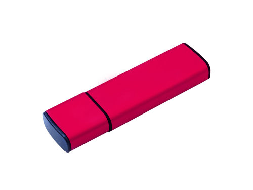 USB-флешка металлическая на 16ГБ с колпачком, красный