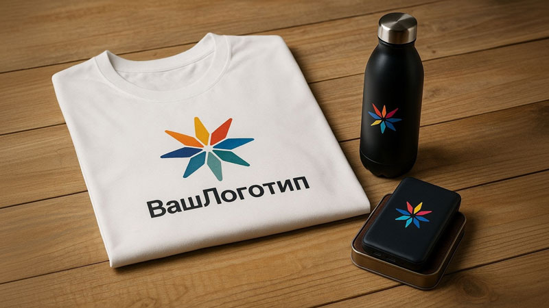 NFC-визитка в руке рядом со смартфоном