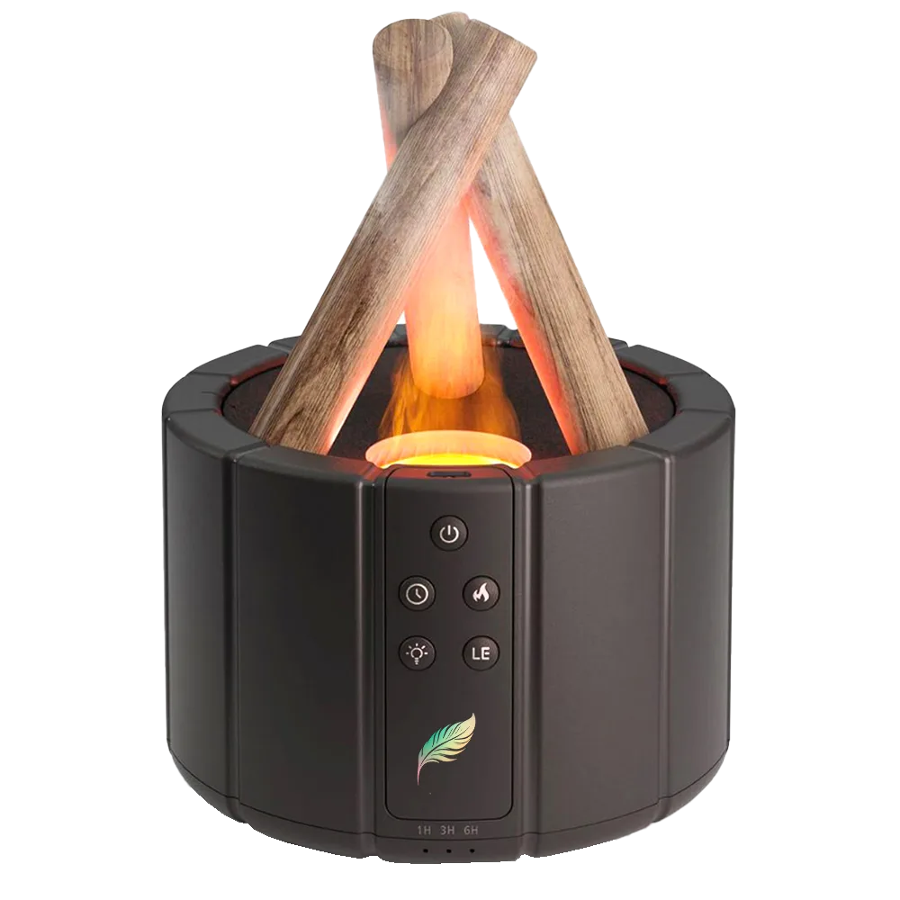 Светодиодный USB увлажнитель-аромадиффузор Bonfire с пультом Д/У, чёрный