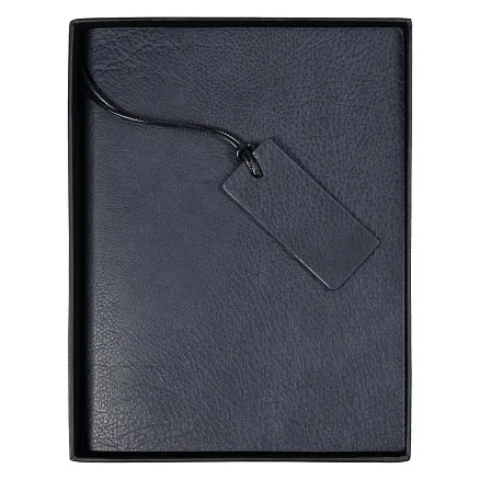 Ежедневник Flexy Foggia Leatherette B5, темно-синий, недатированный, в гибкой обложке в подарочной коробке