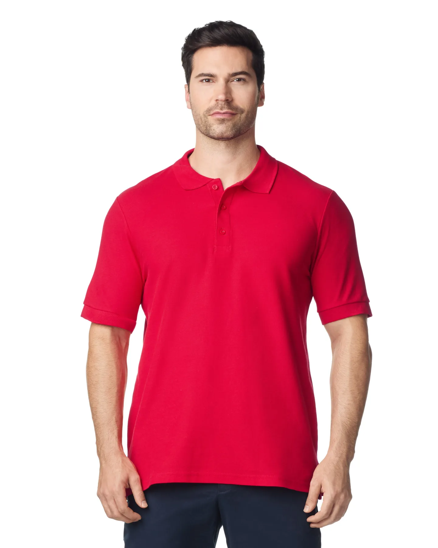 Футболка поло PREMIUM COTTON ADULT DOUBLE PIQUE, КРАСНЫЙ S