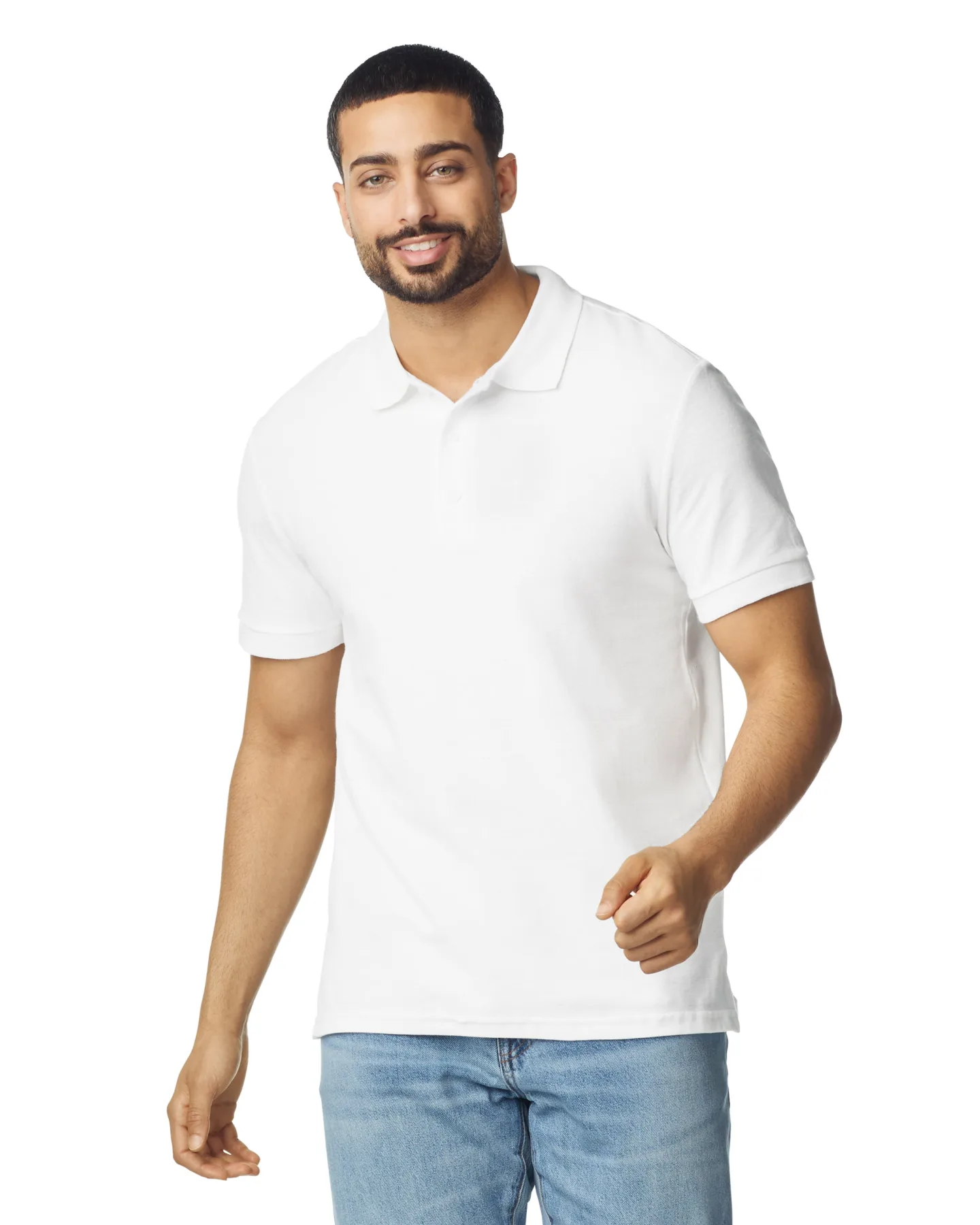 Футболка поло PREMIUM COTTON ADULT DOUBLE PIQUE, БЕЛЫЙ S