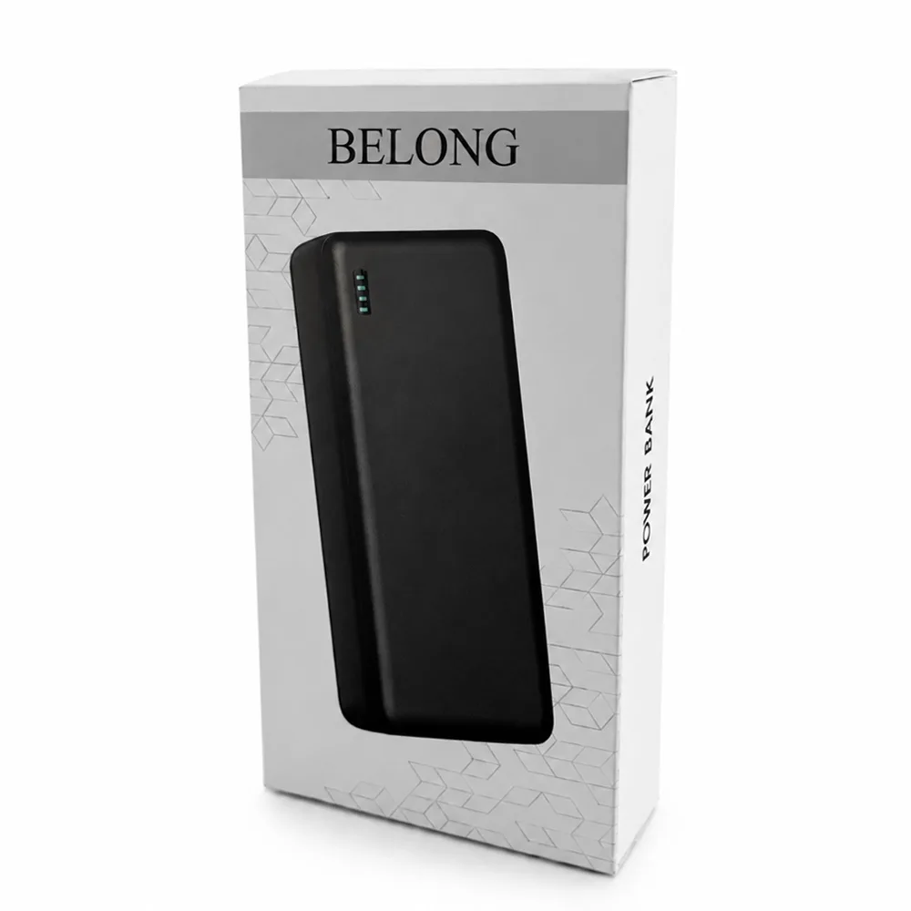 Внешний аккумулятор Belong, 20000 Mah, черный