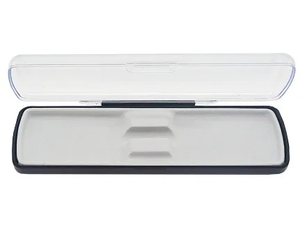 Футляр для ручки Pencase Uno, пластик, прозрачный/черный