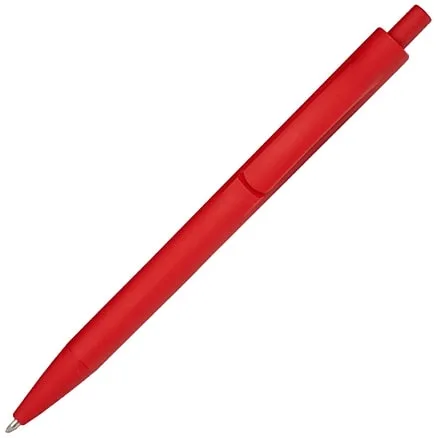 Ручка шариковая IGLA SOFT, пластиковая, софт-тач, красная