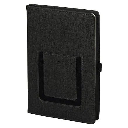 Ежедневник Smart Wallet Cambric A5, черный, недатированный, в твердой обложке с поролоном