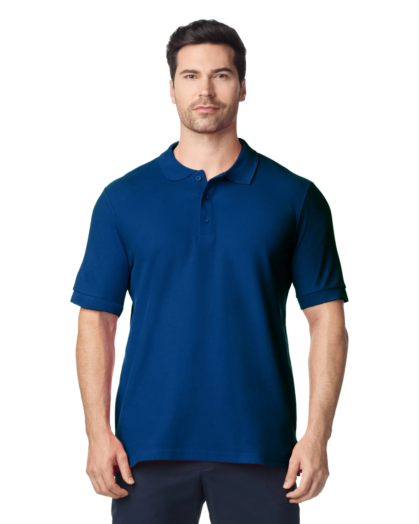 Футболка поло PREMIUM COTTON ADULT DOUBLE PIQUE, МОРСКОЙ СИНИЙ S