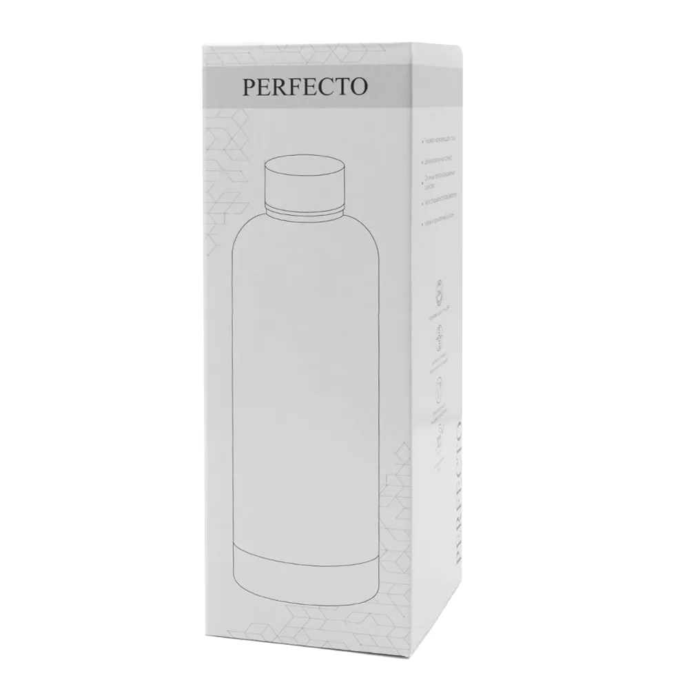 Термобутылка Perfecto софт-тач, синий