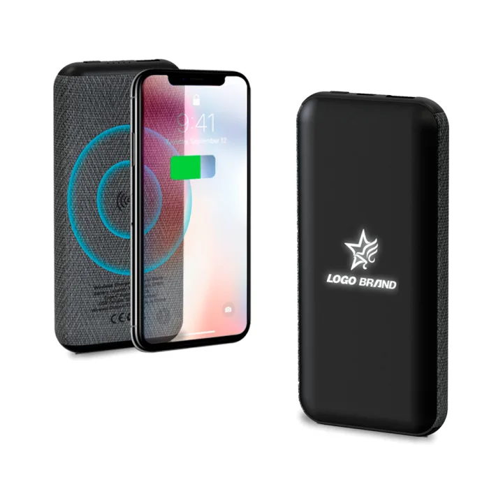 10000 mAh с беспроводной зарядкой, черный
