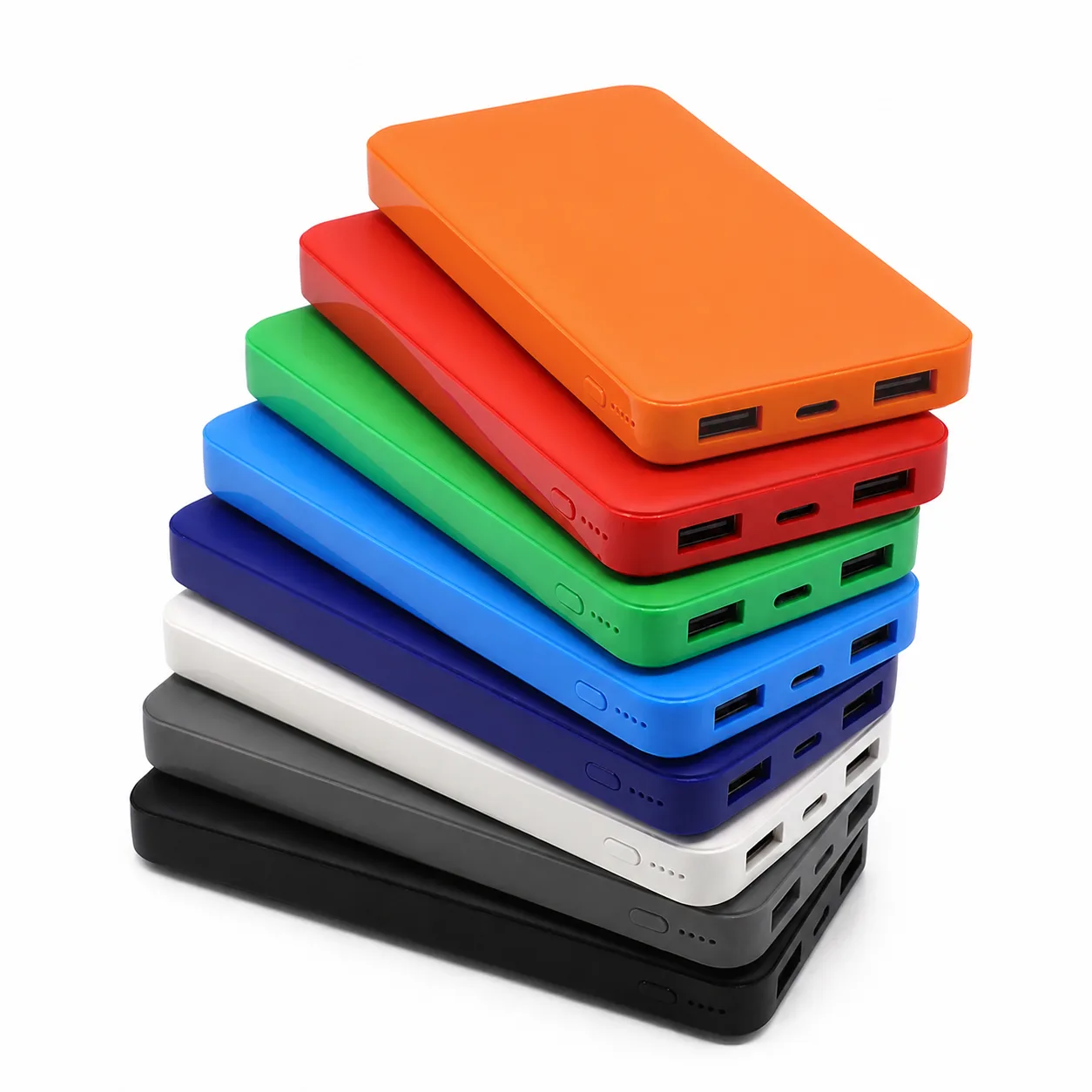 Внешний аккумулятор Polus, 10000 Mah, софт-тач покрытие, красный