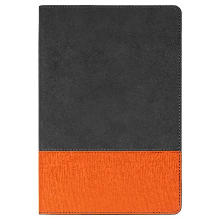 Ежедневник Flexy Treviso Nuba Sand Color А5, серый/оранжевый, недатированный, в гибкой обложке