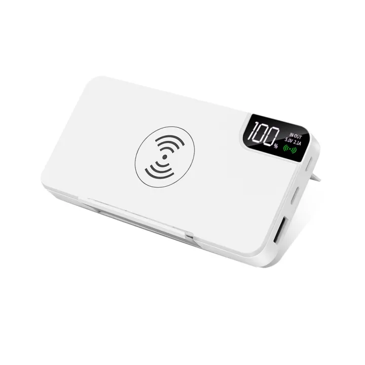 с беспроводной зарядкой 10000 mAh, белый