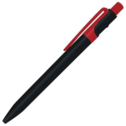 Ручка шариковая пластиковая Ravena Color, черная/красная