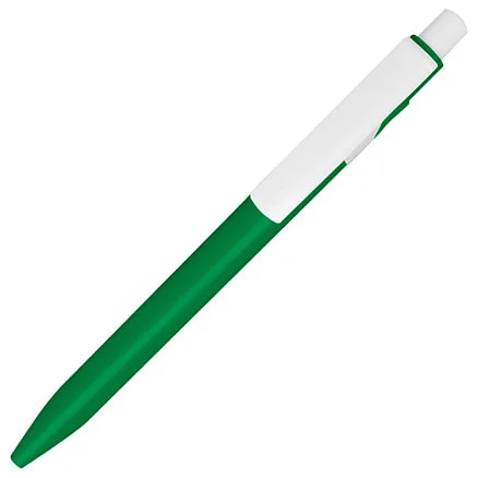 Ручка шариковая пластиковая Ravena Color, зеленая/белая
