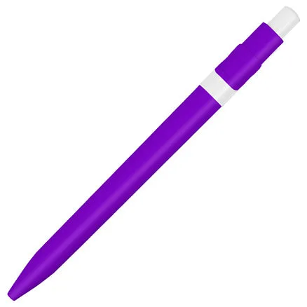 Ручка шариковая пластиковая Ravena Color, фиолетовая/белая