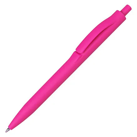 Ручка шариковая IGLA SOFT, пластиковая, софт-тач, розовая