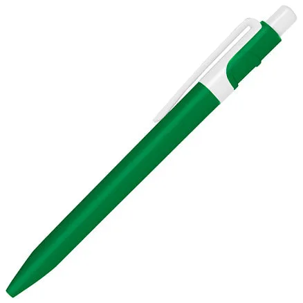 Ручка шариковая пластиковая Ravena Color, зеленая/белая