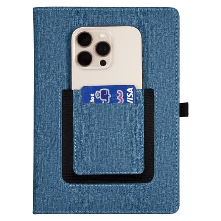 Ежедневник Smart Wallet Cambric A5, синий, недатированный, в твердой обложке с поролоном