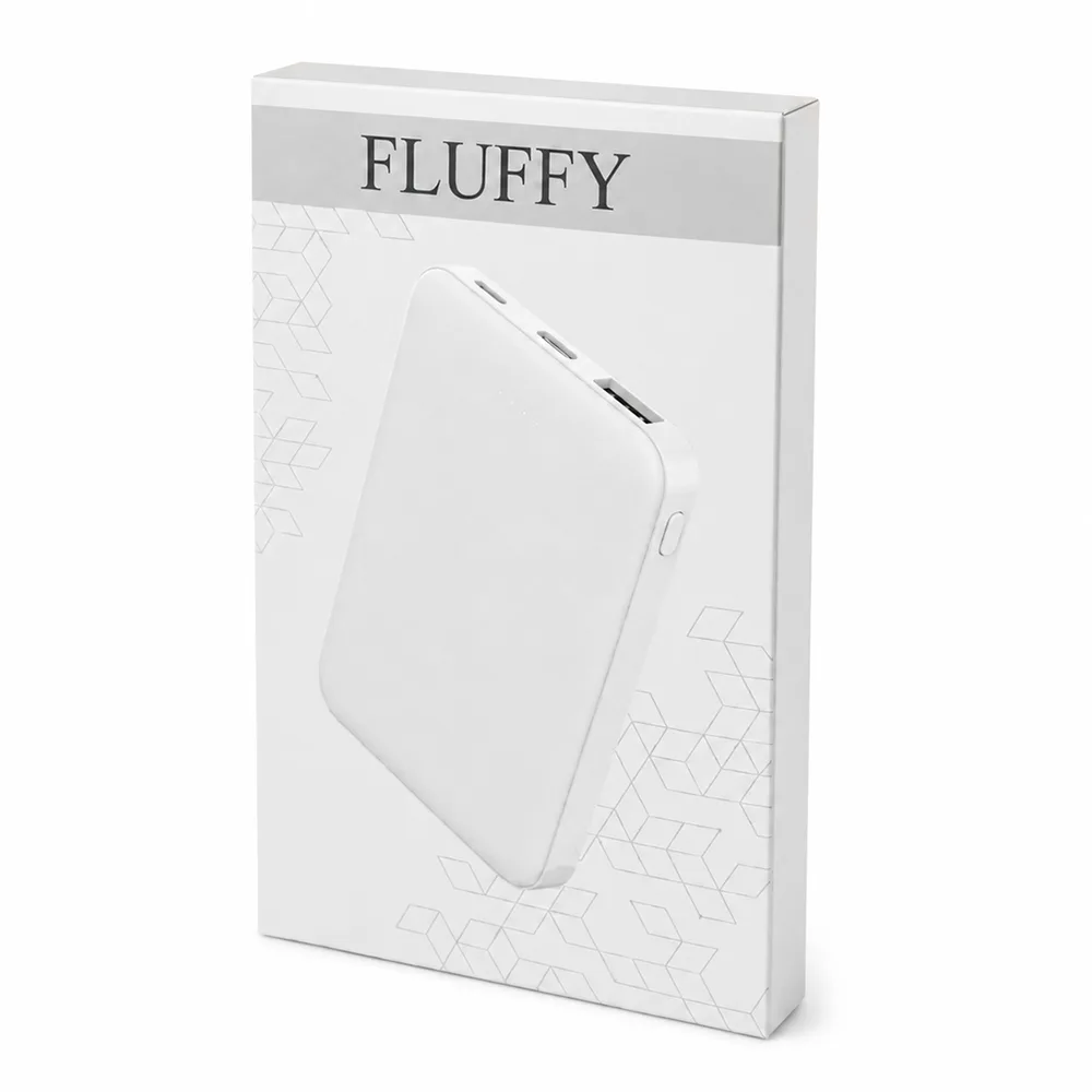 Внешний аккумулятор Fluffy, 5000 Mah, белый