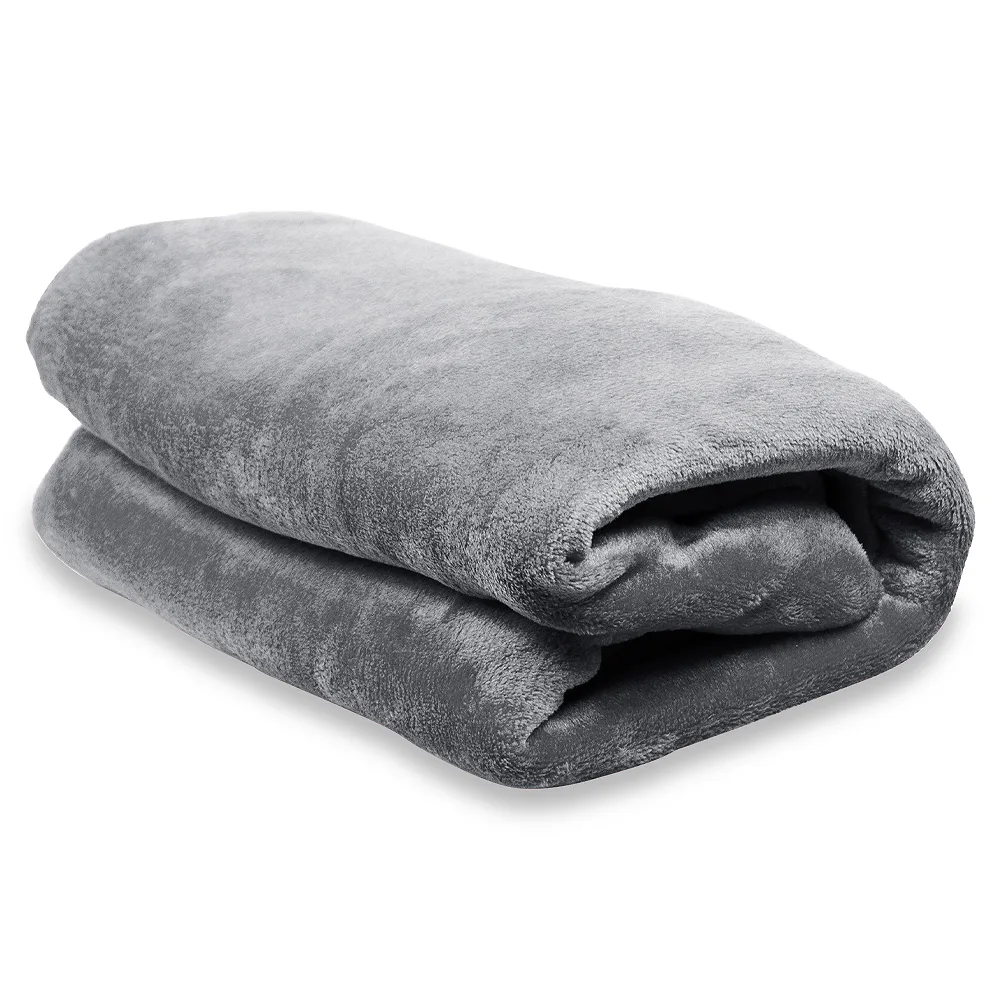 Плед флисовый SUPER SOFT COMFORT TRAVEL, серый
