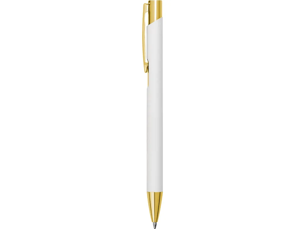 Ручка шариковая, Legend Soft Touch Mirror Gold Requis, белая/золотистая