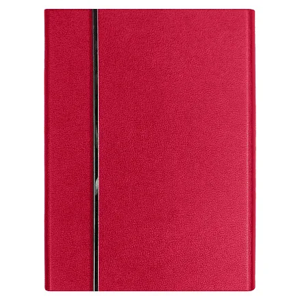 Ежедневник Alfa Bird Petrus A5, красный, недатированный, в твердой обложке с металлическим элементом