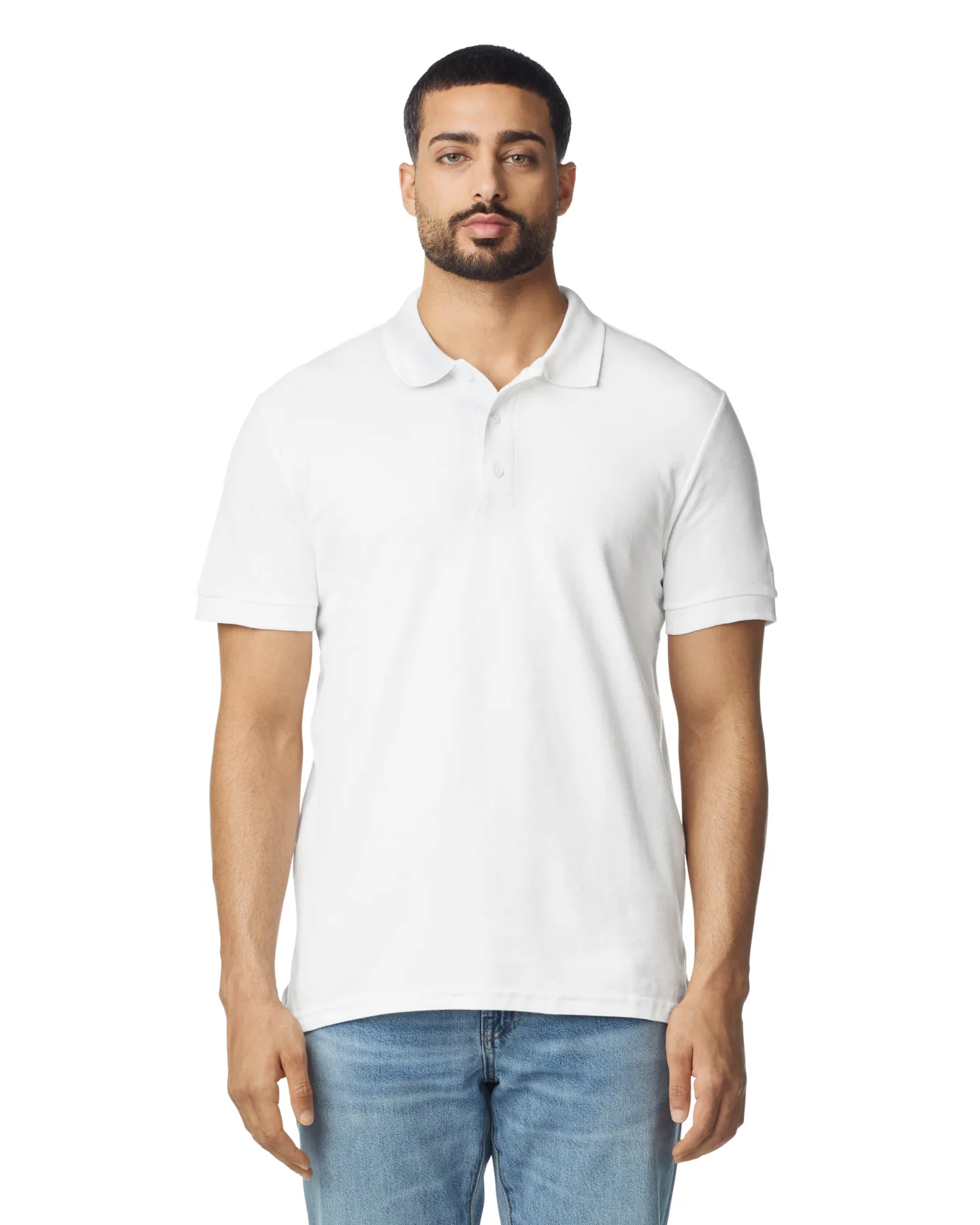 Футболка поло PREMIUM COTTON ADULT DOUBLE PIQUE, БЕЛЫЙ S