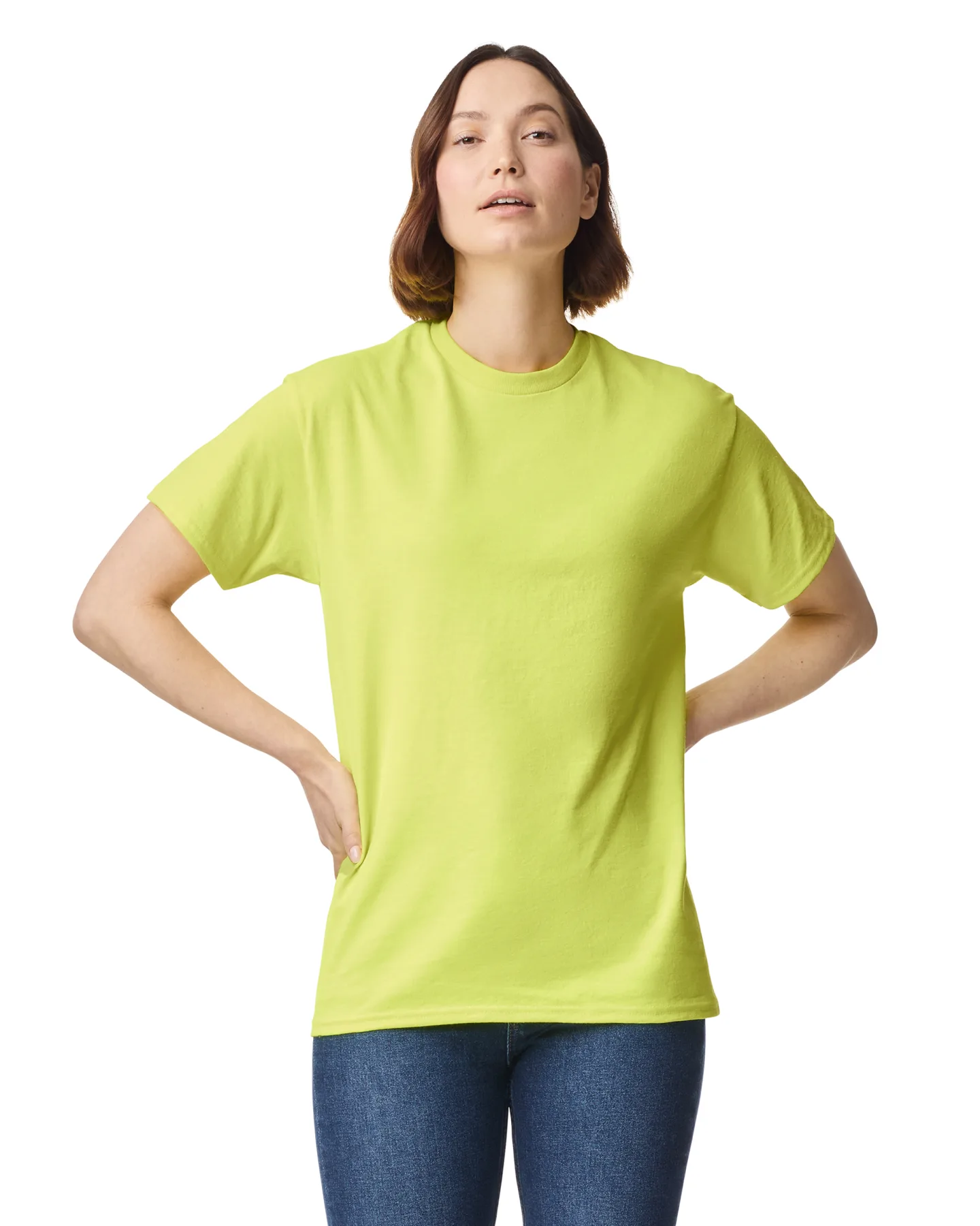 Футболка ULTRA COTTON, ЖЕЛТЫЙ НЕОН M