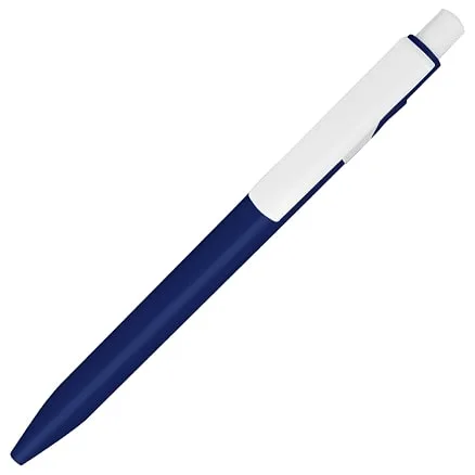 Ручка шариковая пластиковая Ravena Color, темно-синяя/белая