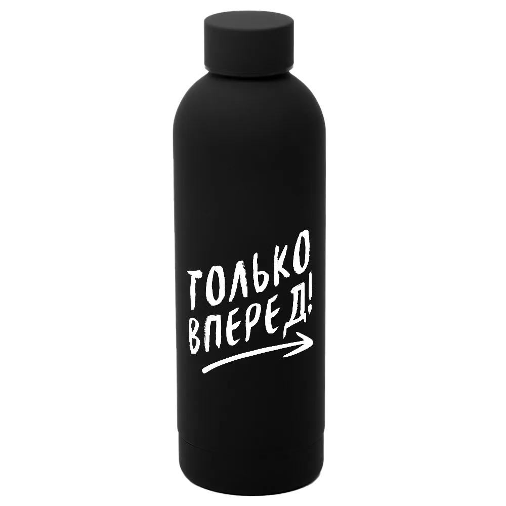 Термобутылка Perfecto софт-тач, черный
