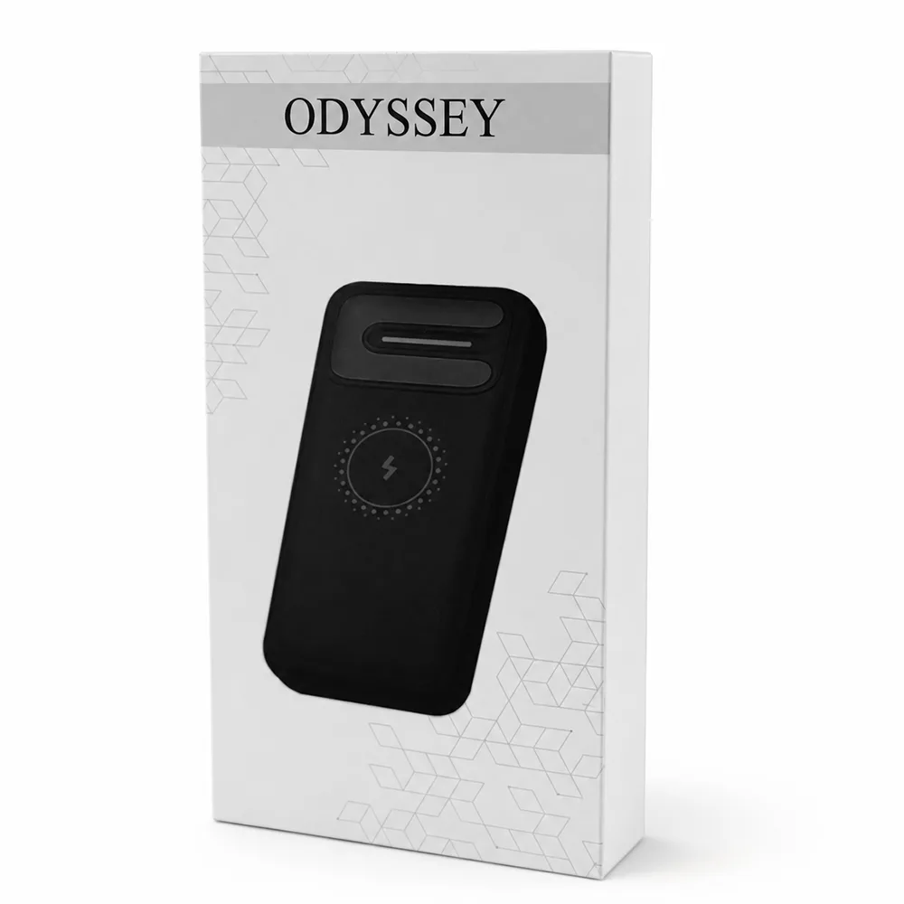 Внешний аккумулятор Odyssey, 10000 mAh с беспроводной зарядкой, черный