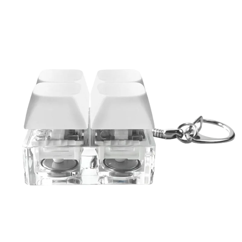 Брелок Press Anti Stress с LED подсветкой (фонарик), белый