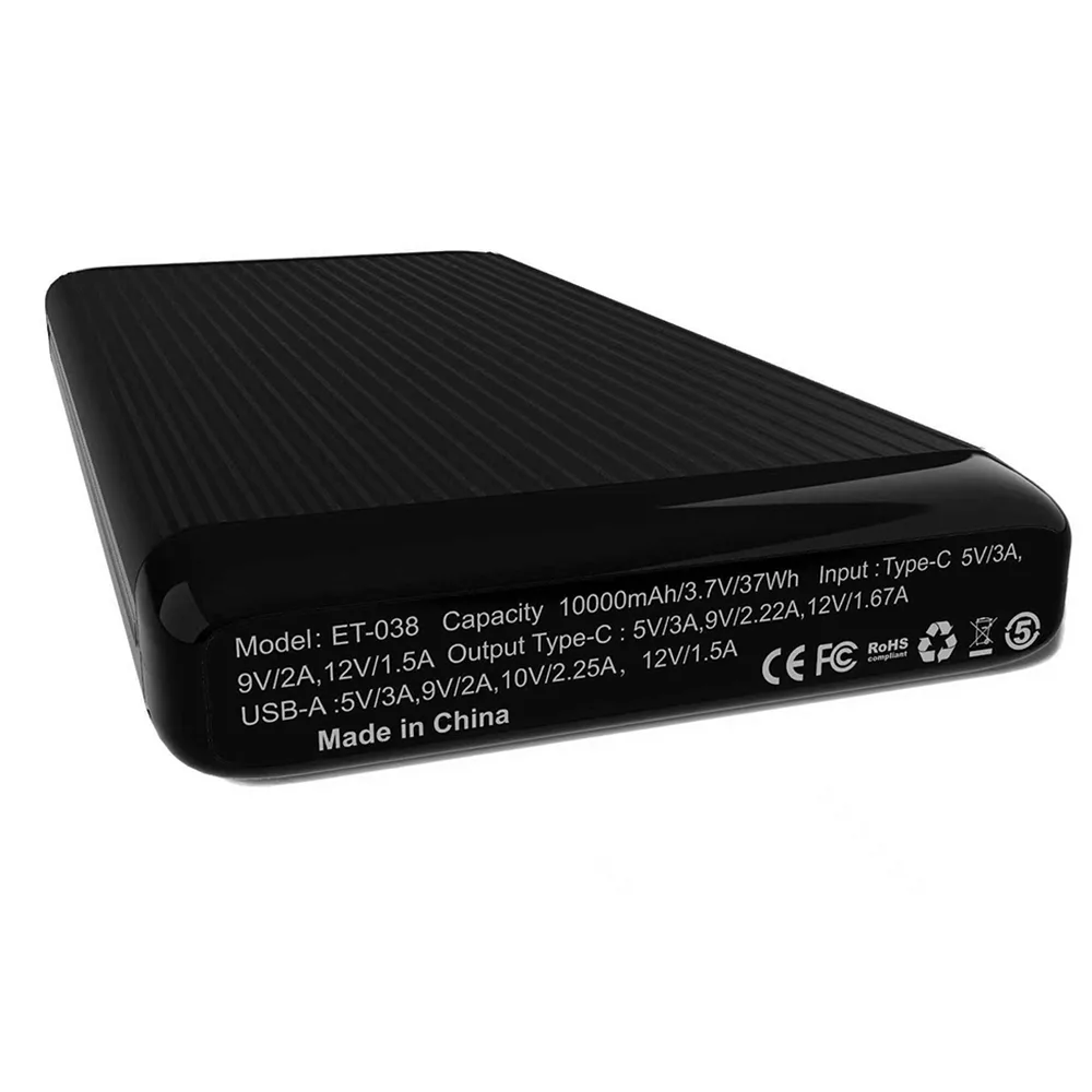Внешний аккумулятор Orvex c быстрой зарядкой (до 22, 5W), 10000 mAh, черный