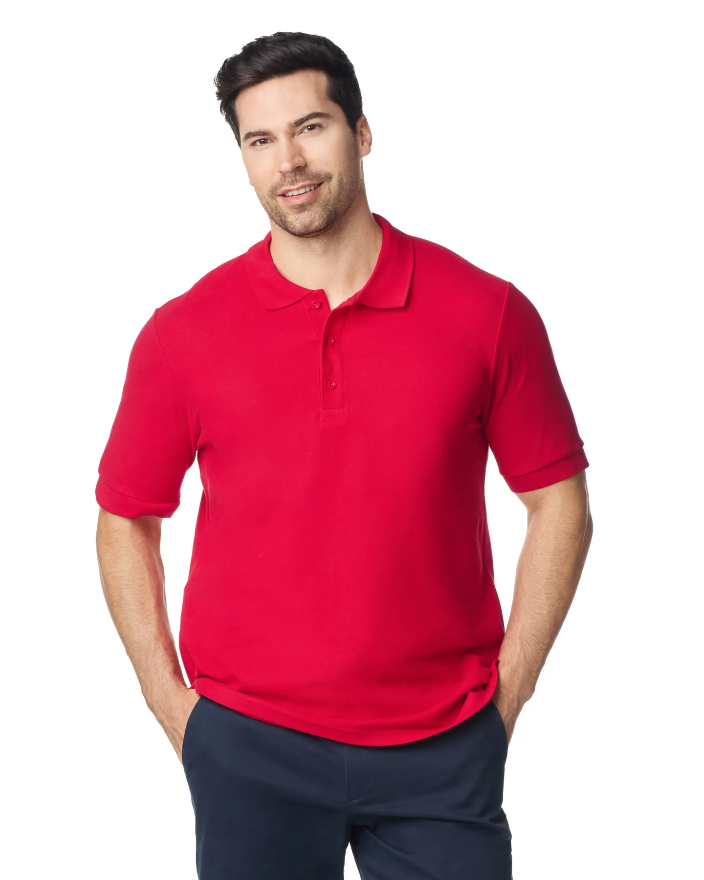 Футболка поло PREMIUM COTTON ADULT DOUBLE PIQUE, КРАСНЫЙ S