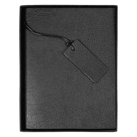 Ежедневник Flexy Foggia Leatherette B5, черный, недатированный, в гибкой обложке в подарочной коробке