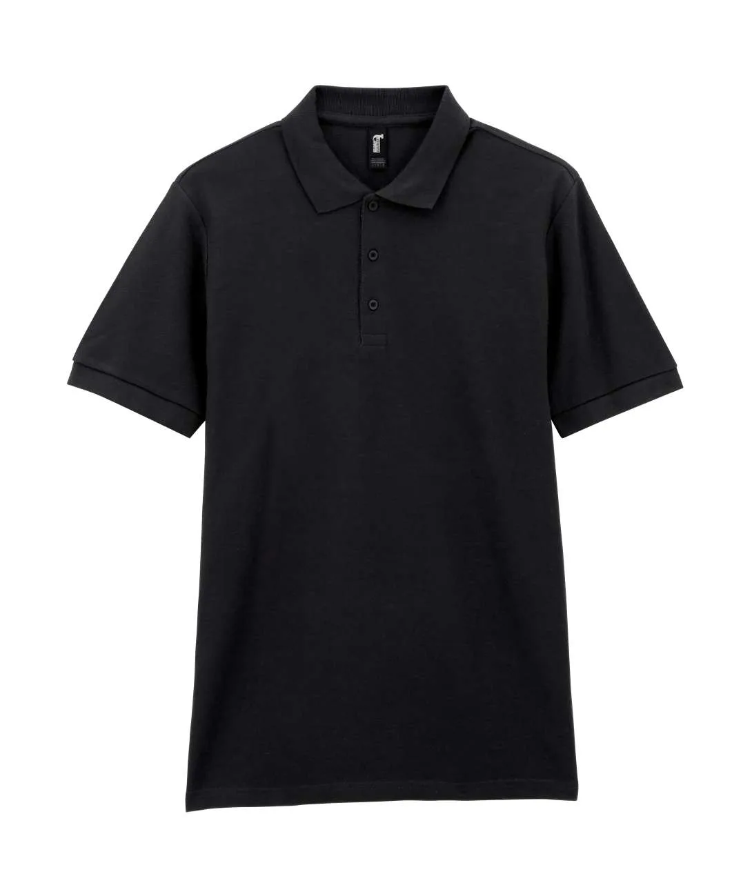 Футболка поло PREMIUM COTTON ADULT DOUBLE PIQUE, ЧЕРНЫЙ S